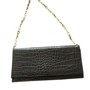 Vintage Giani Bernini Crocodile Embossed Clutch/ Evening Bag